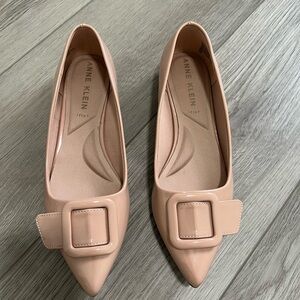 Anne Klein Pink and Cream Flats Elegant Minimalist Design